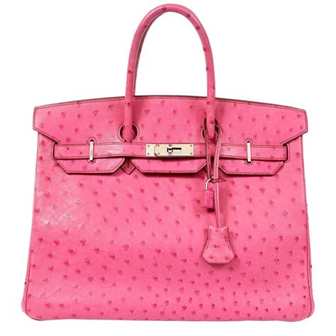 hermes birkin bag ostrich 35cm pink matte palladium